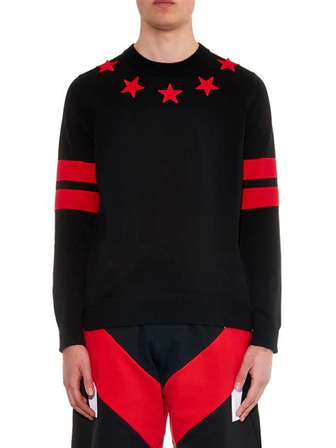 givenchy star and stripes cotton sweater|4G striped sweater in wool and cotton .